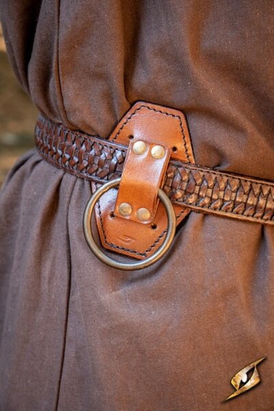 LARP sword holder with ring, brown - Celtic Webmerchant