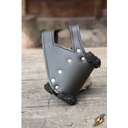 Porta spada LARP con pelliccia, nero - Celtic Webmerchant