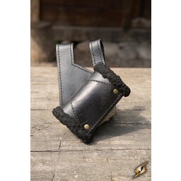 Porta spada LARP con pelliccia, nero - Celtic Webmerchant