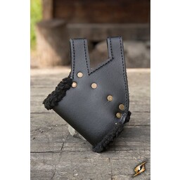 Porta spada LARP con pelliccia, nero - Celtic Webmerchant