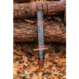 LARP Sword Scabbard, medium, left-handed, leather - Celtic Webmerchant