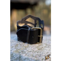 Bracelet filigrané, cuir marron - Celtic Webmerchant