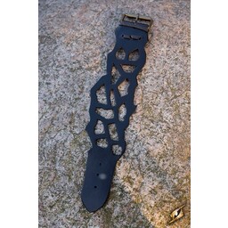 Bracelet filigrané, cuir marron - Celtic Webmerchant