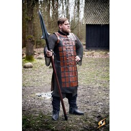 Brigandine de cuero largo, marrón - Celtic Webmerchant