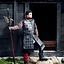 Læder brigandine lang, sort - Celtic Webmerchant