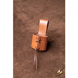 Pelle titolare bere corno Edda, marrone - Celtic Webmerchant