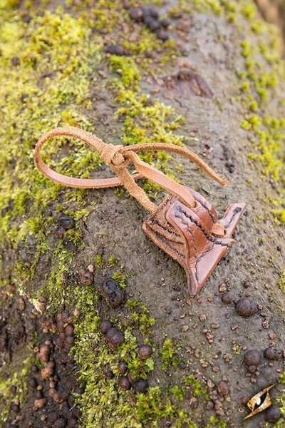 Leren haakje voor LARP zwaard, bruin - Celtic Webmerchant