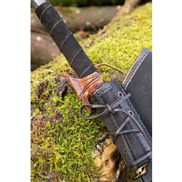 Leather holster hook for LARP sword, brown - Celtic Webmerchant