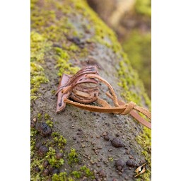 Leather holster hook for LARP sword, brown - Celtic Webmerchant