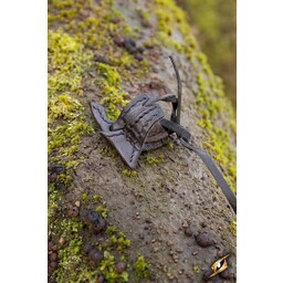 Leather holster hook for LARP sword, black - Celtic Webmerchant