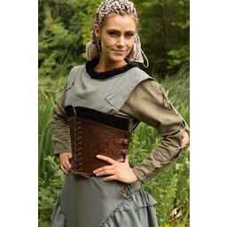 Corset en cuir Margot, marron - Celtic Webmerchant