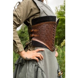 Corset de piel Margot, Marrón - Celtic Webmerchant