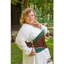 Leather corset Margot, green - Celtic Webmerchant