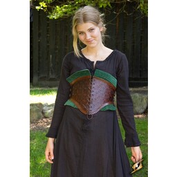 Corset en cuir Margot, vert - Celtic Webmerchant