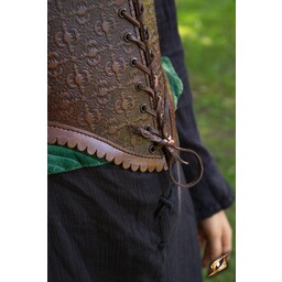 Corsetto in pelle Margot, verde - Celtic Webmerchant