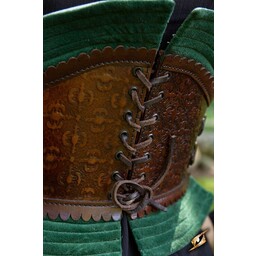 Corset en cuir Margot, vert - Celtic Webmerchant