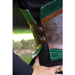 Corset en cuir Margot, vert - Celtic Webmerchant