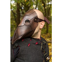 Leather mask plague doctor, brown - Celtic Webmerchant