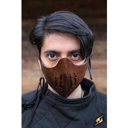 Leather Mempo half mask, brown - Celtic Webmerchant