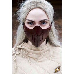 Demi-masque en cuir Mempo, rouge - Celtic Webmerchant