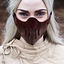 Läder Mempo halvmask, röd - Celtic Webmerchant