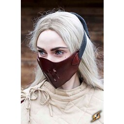 Demi-masque en cuir Mempo, rouge - Celtic Webmerchant