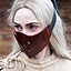 Demi-masque en cuir Mempo, rouge - Celtic Webmerchant