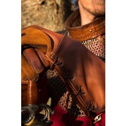 Leather medieval gloves, brown - Celtic Webmerchant