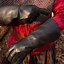 Leren middeleeuwse handschoenen, zwart - Celtic Webmerchant