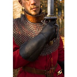 Middelalderhandsker i læder, sorte - Celtic Webmerchant