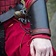 Epic Armoury Cuir vambraces Warrior, noir-rouge, paire - Celtic Webmerchant