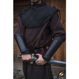 Læder armskinner Warrior, sort, par - Celtic Webmerchant