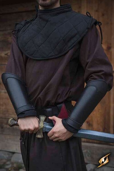 Batallas de cuero Warrior, negro, par - Celtic Webmerchant