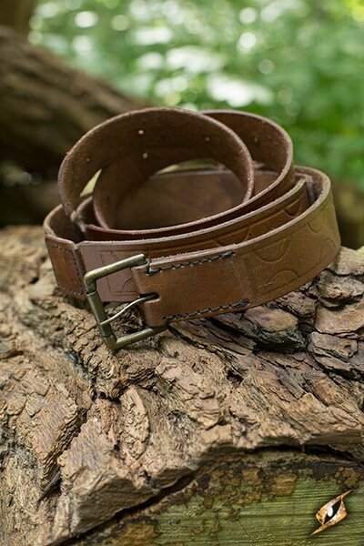 Ceinture en cuir Aruthia, marron - Celtic Webmerchant