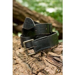 Leather belt Aruthia, black - Celtic Webmerchant