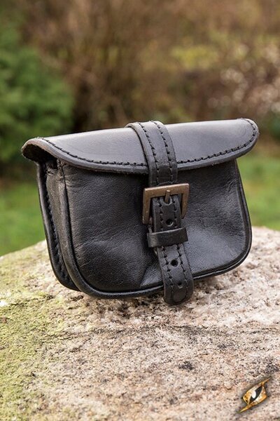 Leather belt bag Agostino, black - Celtic Webmerchant
