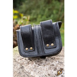 Bolso bandolera de piel Agostino, negro - Celtic Webmerchant