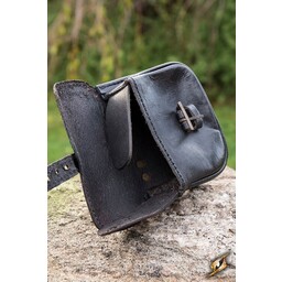 Bolso bandolera de piel Agostino, negro - Celtic Webmerchant