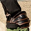 Læder skulder & nakke rustning, brun-sort - Celtic Webmerchant