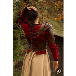 Leather shoulder armor, brown - Celtic Webmerchant