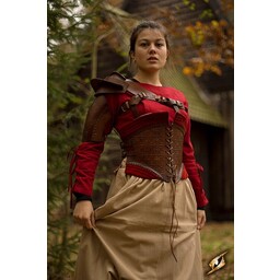 Leather shoulder armor, brown - Celtic Webmerchant