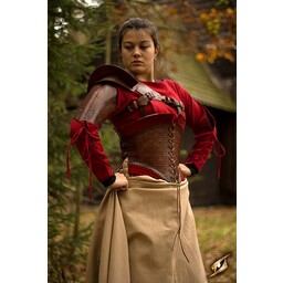 Leather shoulder armor, brown - Celtic Webmerchant