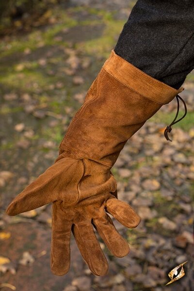 Leren vechthandschoenen suede, bruin - Celtic Webmerchant