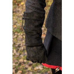 Leder kämpfen Handschuhe Wildleder, schwarz - Celtic Webmerchant