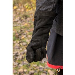 Gants de combat en cuir suède, noir - Celtic Webmerchant