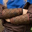 Læder Viking armbeskyttere i plade, brun, par - Celtic Webmerchant