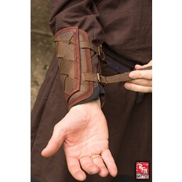 Cuir vambraces Viking, brun, paire - Celtic Webmerchant