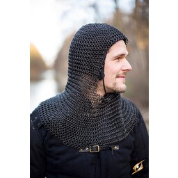 Chainmail coif Alaric, bronsat 9 mm - Celtic Webmerchant