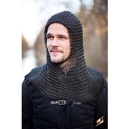 Chainmail coif Alaric, bronsat 9 mm - Celtic Webmerchant