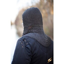 Chainmail coif Alaric, bronzed 9 mm - Celtic Webmerchant